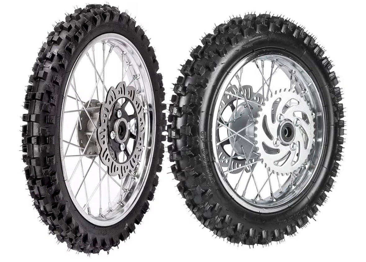 Chrome dirt wheel set 14”-12”