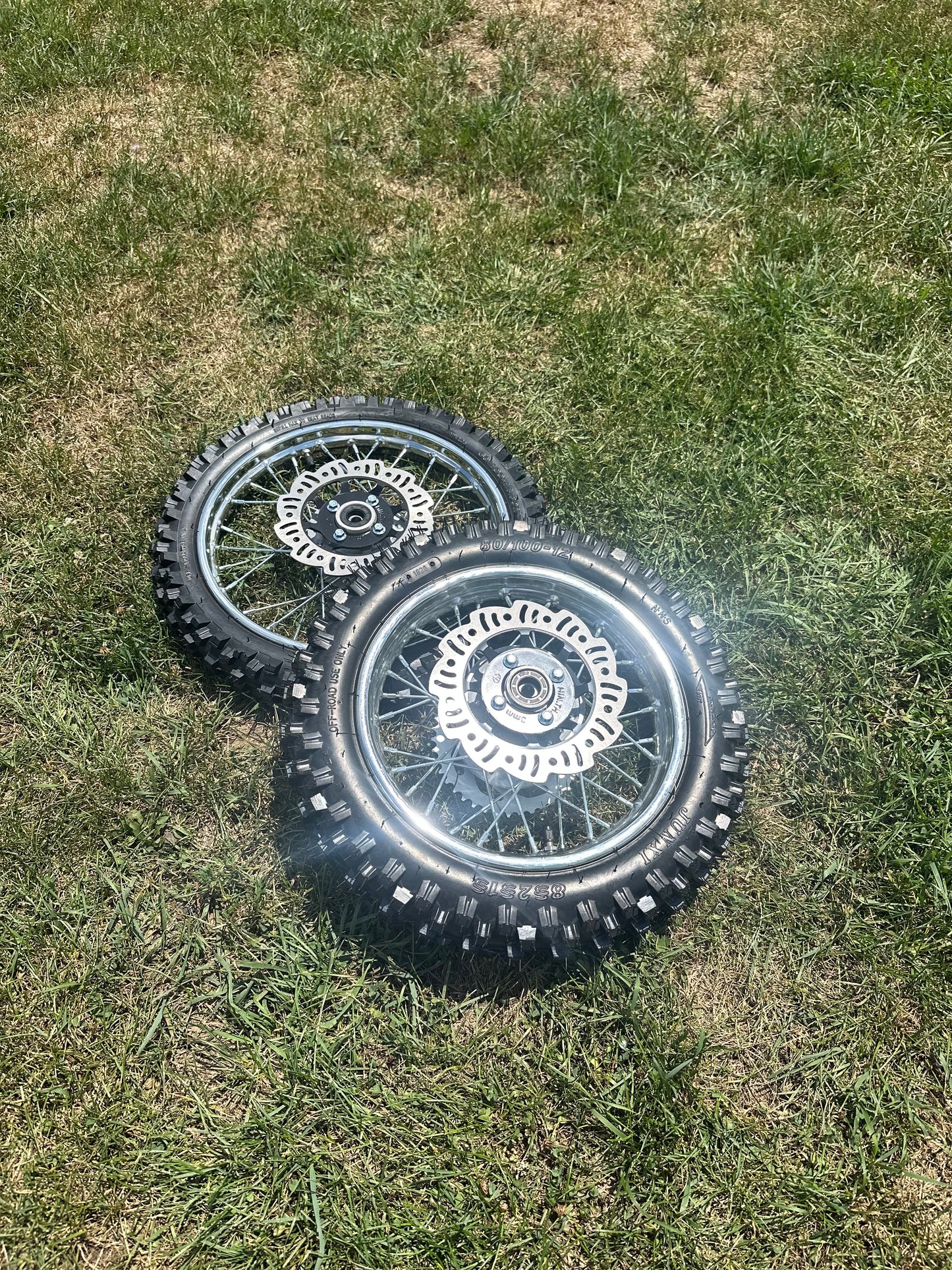 Chrome dirt wheel set 14”-12”