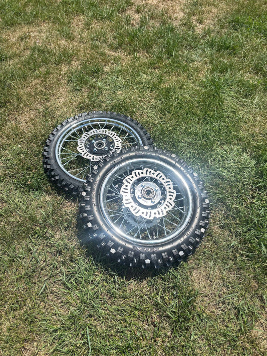 Chrome dirt wheel set 14”-12”