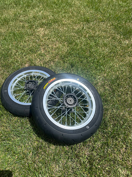 12 inch chrome spoked super motos